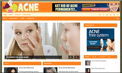 Ready Made Acne Tips Website with Awesome Design