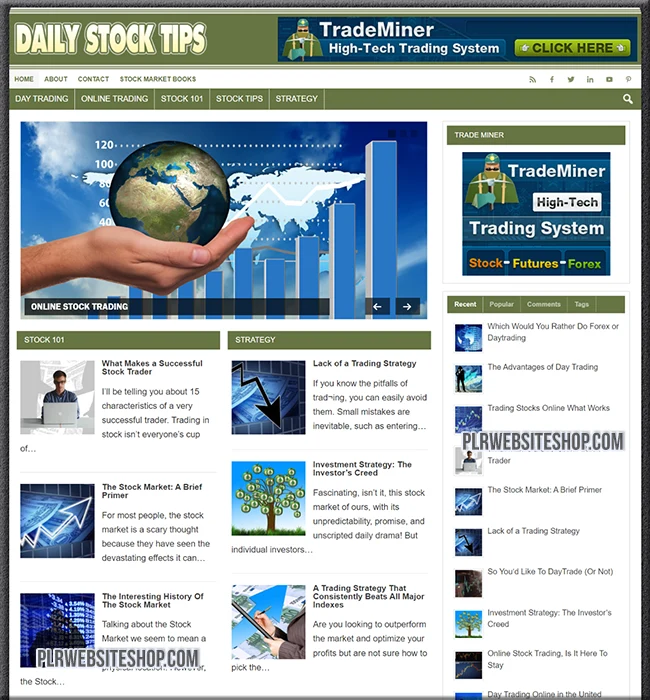 stocks ready made website