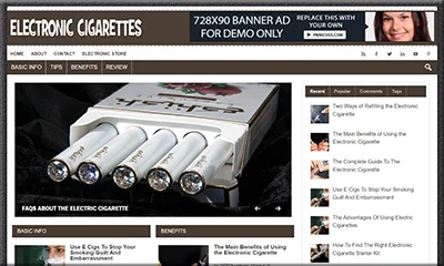 Ready Made Electronic Cigarettes Website with PLR