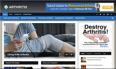 Arthritis Remedy Ready to Use Site with Content