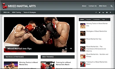 Ready Made Mixed Martial Arts Website Complete with Content