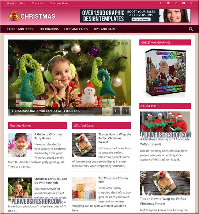 christmas ready made website