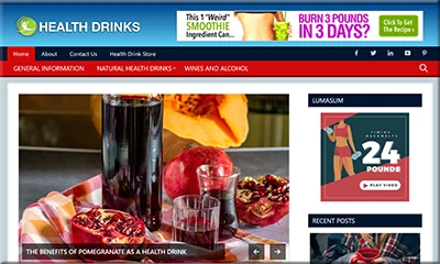 Ready Made Health Drinks Website with Fascinating Design