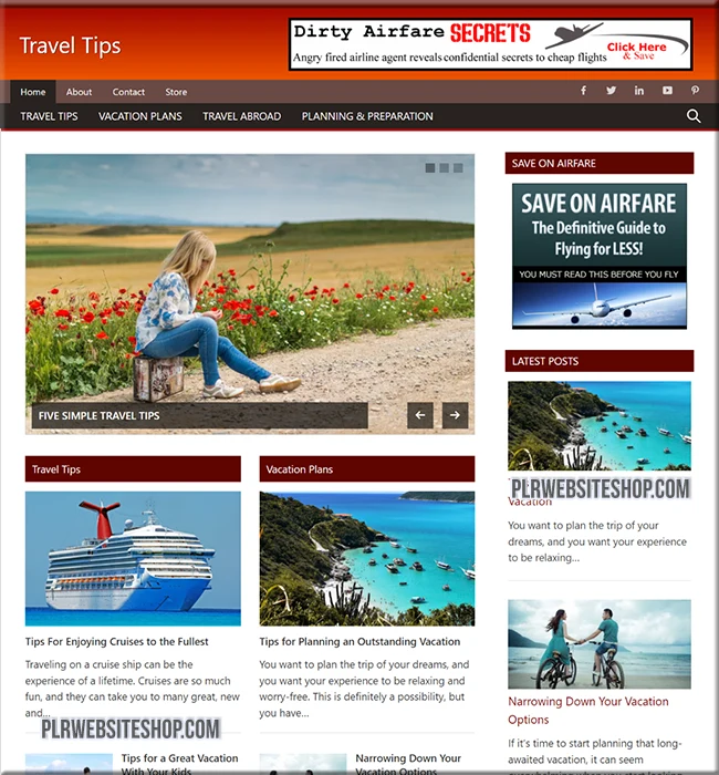 travel done for you website