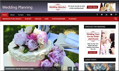 Wedding Planning Tips Niche Site with Amazing Theme