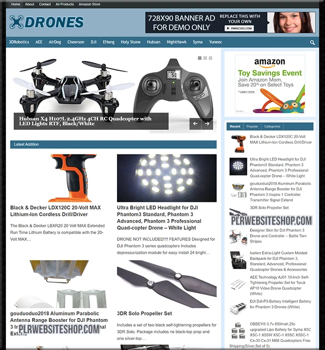drones ready made website