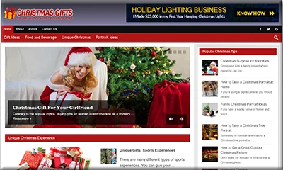 Turnkey Christmas Gifts Website Complete with Content