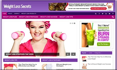 Ready Made Weight Loss Secrets Blog Complete with Content
