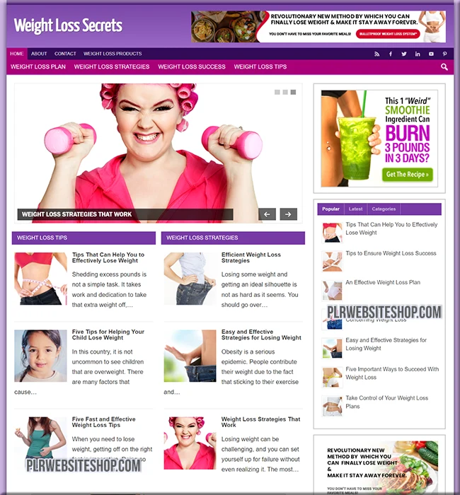 weight loss secrets ready made website