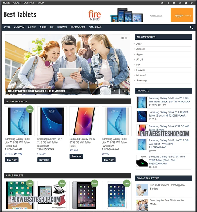 tablets ready made website