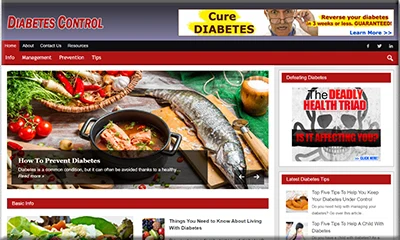 Pre-populated Diabetes Control Site with PLR