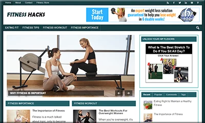 Ready Made Fitness Hacks Website with Fascinating Design