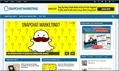 Snapchat Marketing Pre-made Site with PLR License