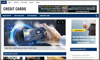 Ready Made Credit Cards Website with Attractive Design