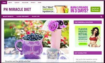 Ready Made Ph Miracle Diet Website with Colorful Design