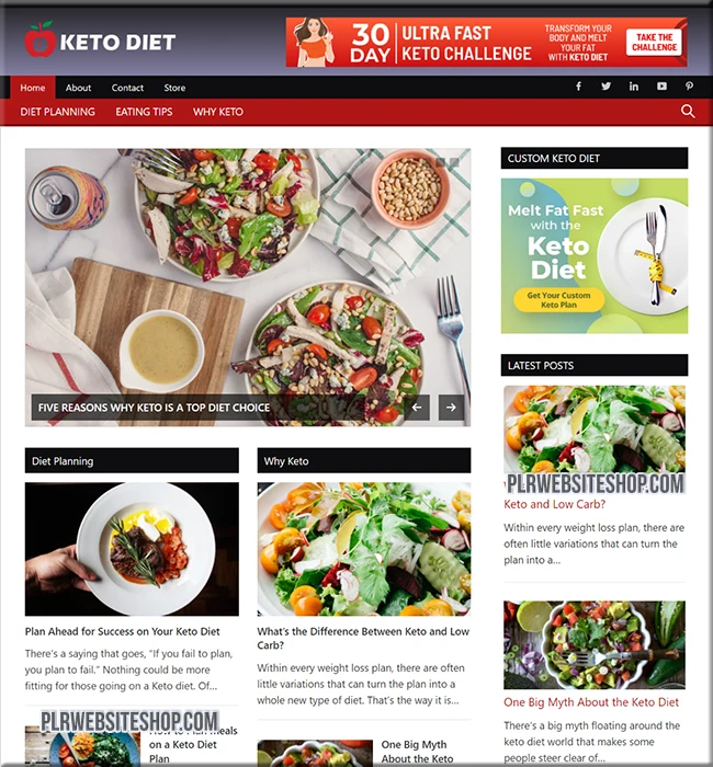 keto diet ready made website