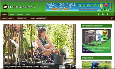 Ready Made Food Gardening Website with PLR Rights